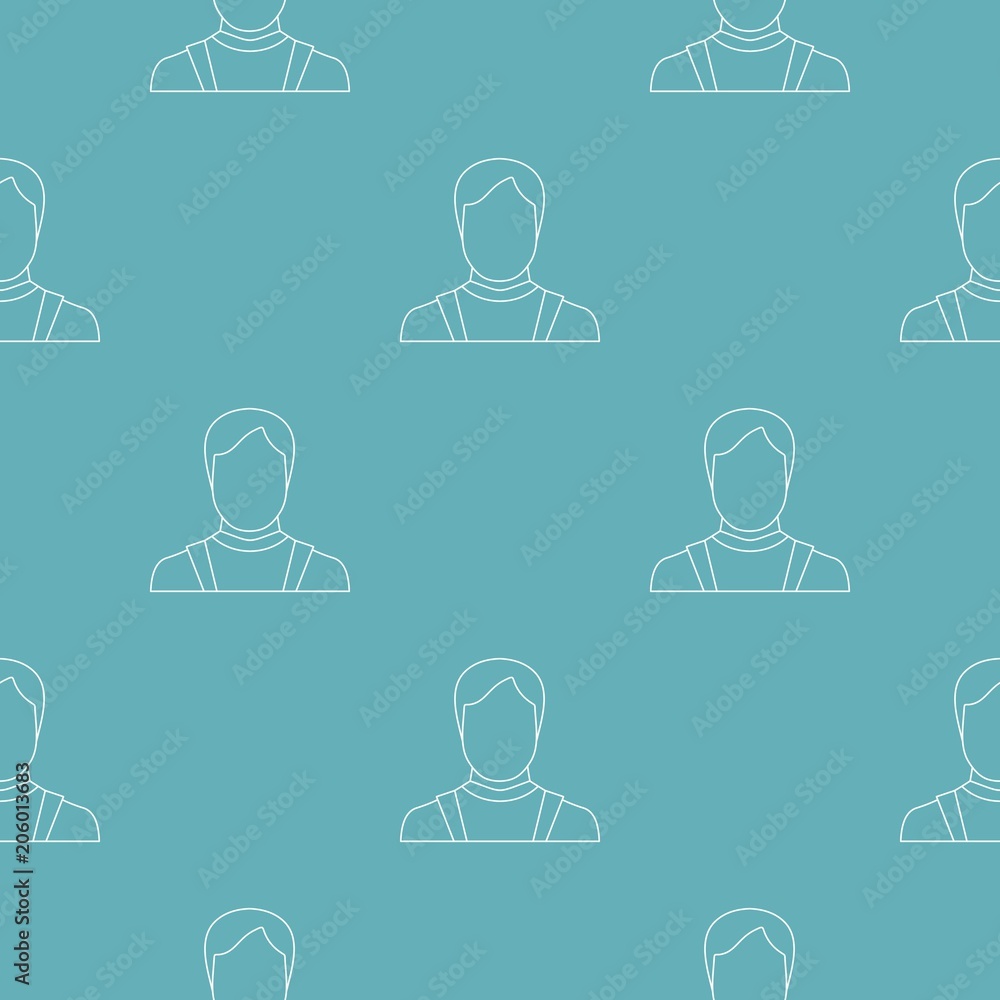 Poster man avatar pattern vector seamless repeating for any web design