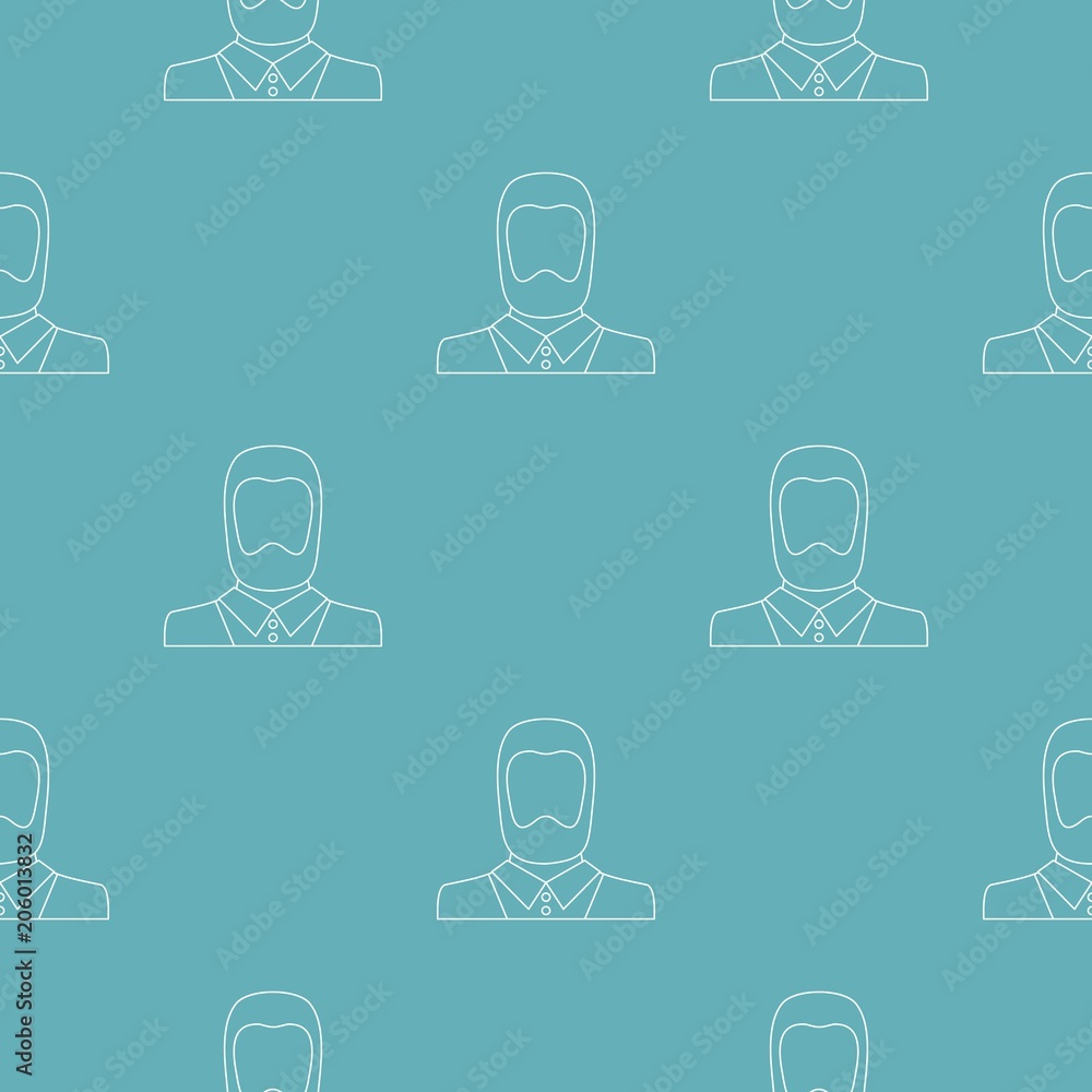 Poster man avatar pattern vector seamless repeating for any web design