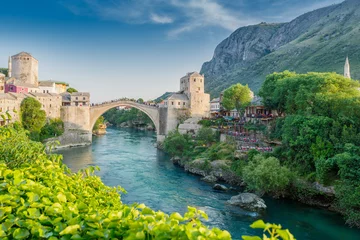 Cercles muraux Stari Most Mostar bridge in Bosnia