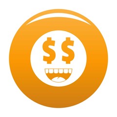 Money smile icon. Vector simple illustration of money smile icon isolated on white background