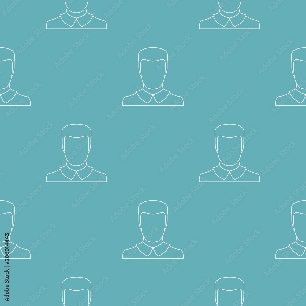 Poster man avatar pattern vector seamless repeating for any web design