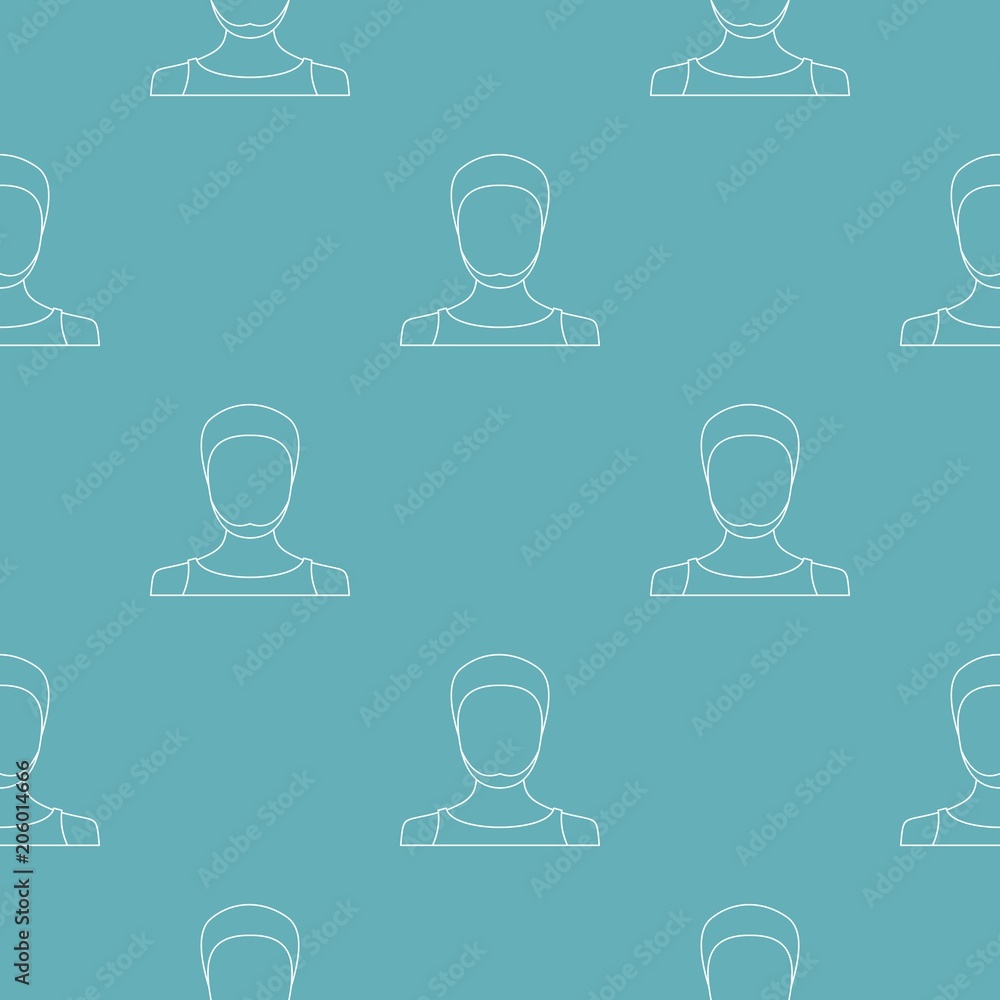 Poster man avatar pattern vector seamless repeating for any web design