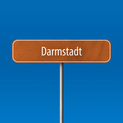 Darmstadt Town sign - place-name sign