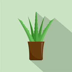 Aloe plant icon. Flat illustration of aloe plant vector icon for web design