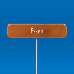 Essen Town sign - place-name sign