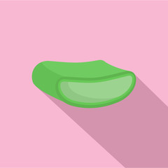 Cut aloe vera icon. Flat illustration of cut aloe vera vector icon for web design