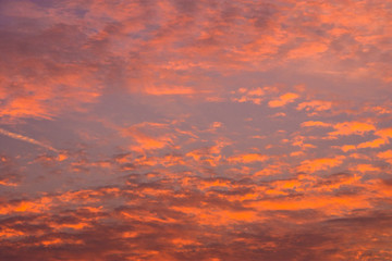 Fantastic view of the dark overcast sky. Dramatic and picturesque twilight scene