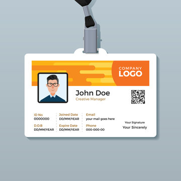 Creative Employee ID Card Design Template