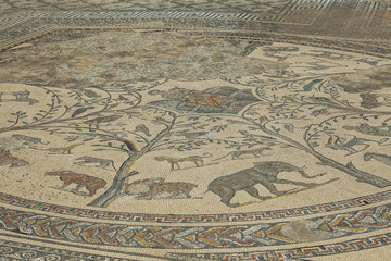 Ancient Roman Mosaic of wild African animals
