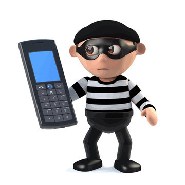3d Burglar has stolen a cellphone