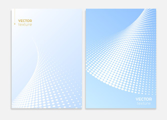 Abstract covers design. Subtle halftone gradients. Business brochure concepts. Vector graphic.