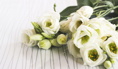 Bouquet of eustoma flowers