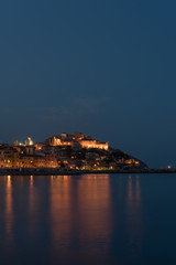 Fototapeta premium Italian Riviera, Imperia by night