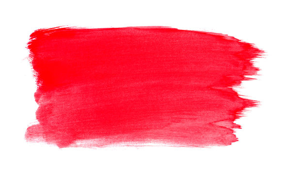 Rote Wasserfarbe gemalt mit einem Pinsel