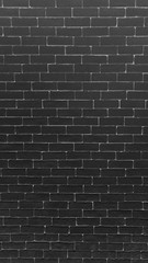 Naklejka na ściany i meble Black brick wall pattern texture background.