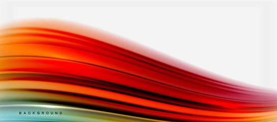 Blurred fluid colors background, abstract waves lines, vector illustration