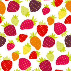 Simple strawberry seamless pattern for background,