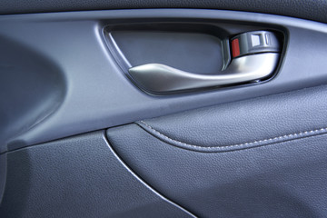 Obraz na płótnie Canvas Car door handle, look from inside.