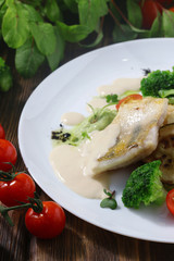 white fish with broccoli