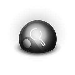 Search magnifyier web button, magnify icon. Modern magnifying glass sign, web site design or mobile app