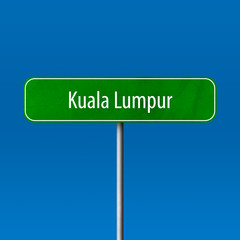 Kuala Lumpur Town sign - place-name sign