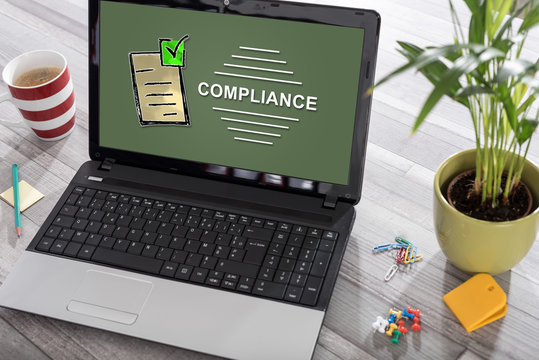 Compliance concept on a laptop