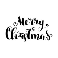 Merry Christmas vector text Calligraphic Lettering design card template.Creative typography for Holiday Greeting Gift Poster. Calligraphy Font style Banner