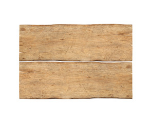 Old plank wood isolated on white background