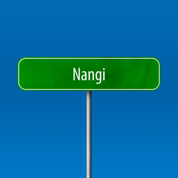 Nangi Town sign - place-name sign