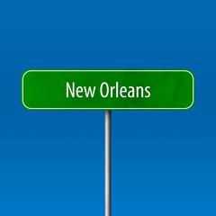 New Orleans Town sign - place-name sign