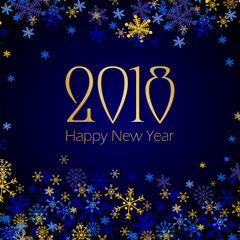 Fototapeta na wymiar 2018 Happy New Year and Merry Christmas greeting card