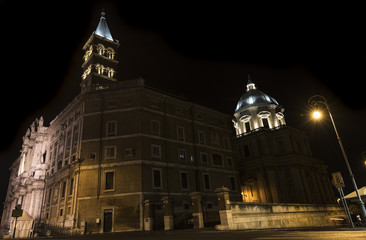 Beautiful and famous Basilica of Santa Maria Maggiore in Rome, Italy