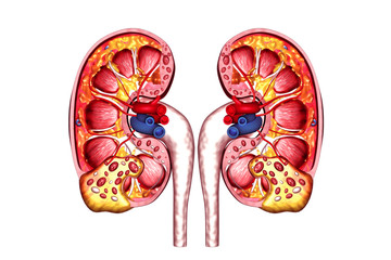 Human kidney cross section