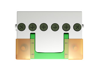 battery batteries accumulator car auto parts electrical supply power 3d illustration