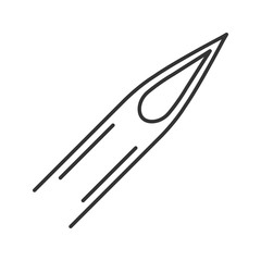 Tattoo needle tip linear icon