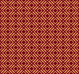 Seamless vector ornament. Modern stylish geometric linear pattern with golden color