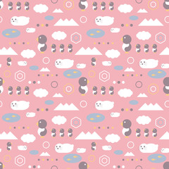 Antarctic background. Seamless pattern.Vector. 南極のパターン © tabosan