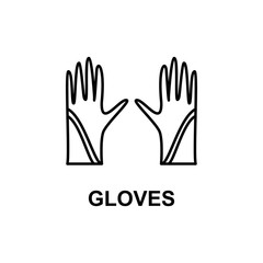 Fototapeta premium gloves icon. Element of women accessories with names icon for mobile concept and web apps. Thin line gloves icon can be used for web and mobile. Premium icon
