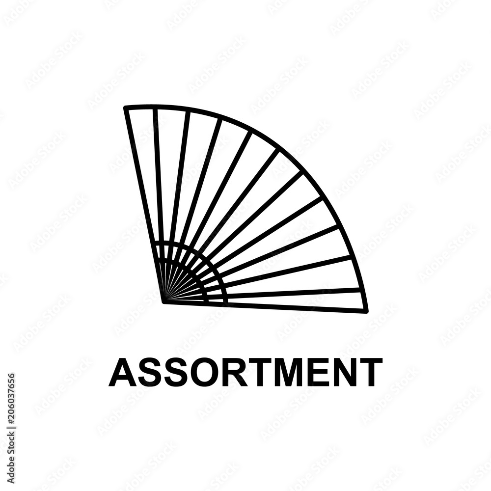 Poster assortment icon. element of women accessories with names icon for mobile concept and web apps. thin 