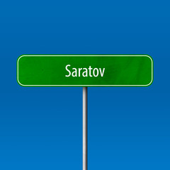 Saratov Town sign - place-name sign