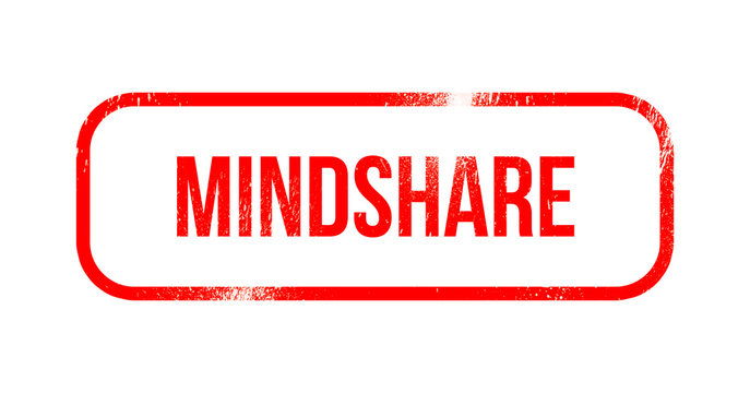 Mindshare red grunge rubber - stamp