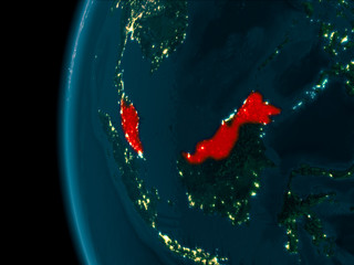 Night view of Malaysia