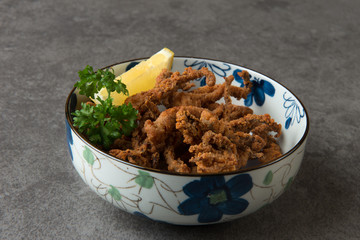 Ika Geso japanese fried spicy squid tentacle