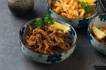 various japanese deep fried foods