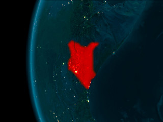 Night view of Kenya