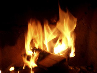 Naklejka premium feuer Kamin Wärme Flammen Flamme 