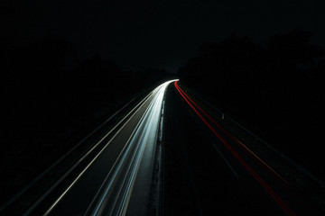 Autobahn Lichtstreifen - Langzeitbelichtung