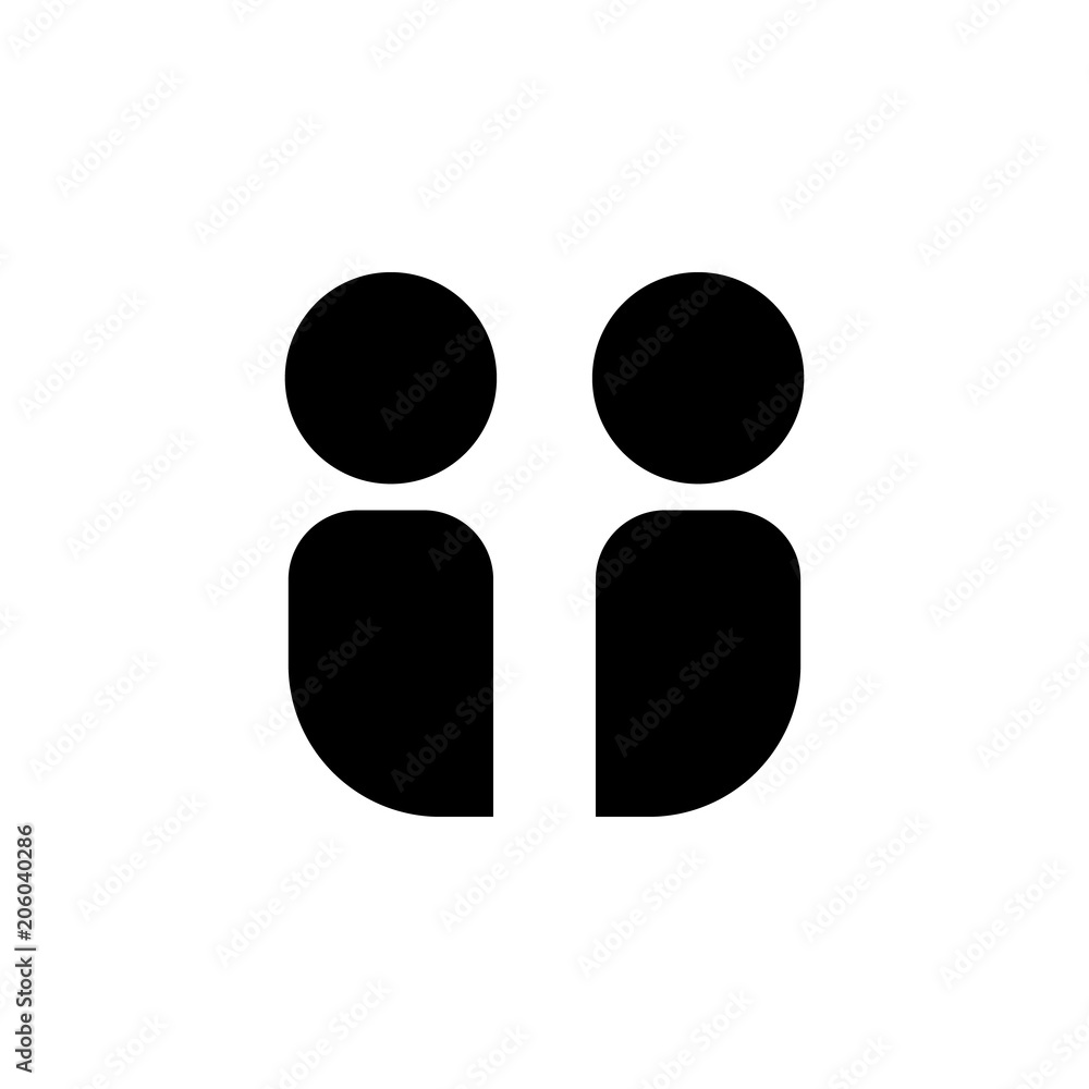 Poster connected people icon. element of conversation icon for mobile concept and web apps. isolated connec