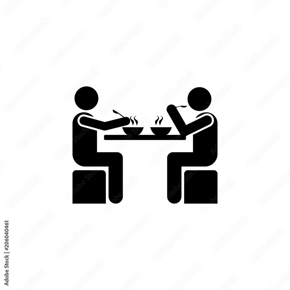 Poster joint lunch icon. element of conversation icon for mobile concept and web apps. isolated joint lunch