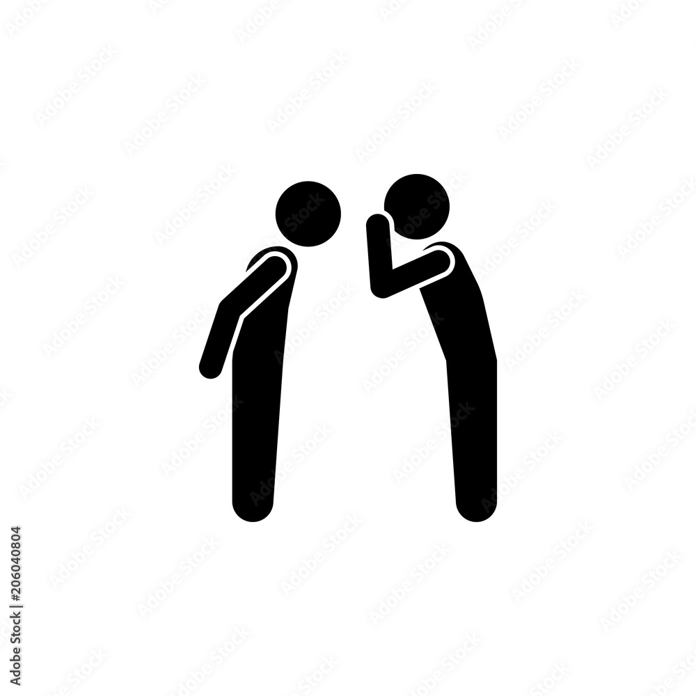 Poster men are secretive icon. element of conversation icon for mobile concept and web apps. isolated men a